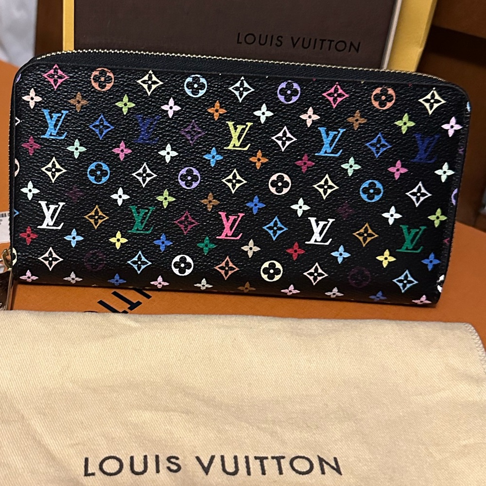 Louis Vuitton Black Multicolor Zippy Wallet - Picture 1 of 6